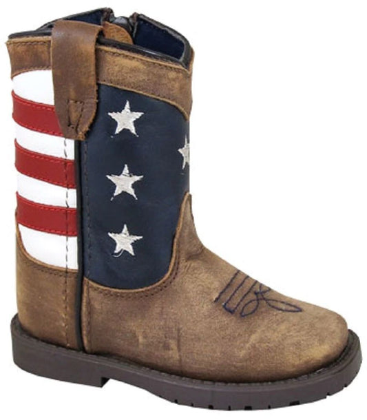 Smoky Mountain Kids USA Stars N Stripes Leather Cowboys Boots Toddler
