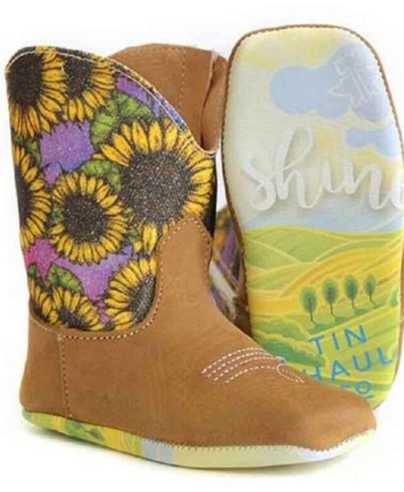 Infant Girl's Tin Haul Sunflower Boots