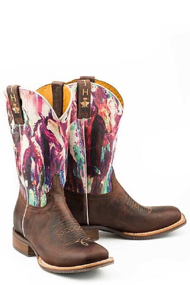 Women's Tin Haul 'Horses True Love Sole' Cowboy Boots