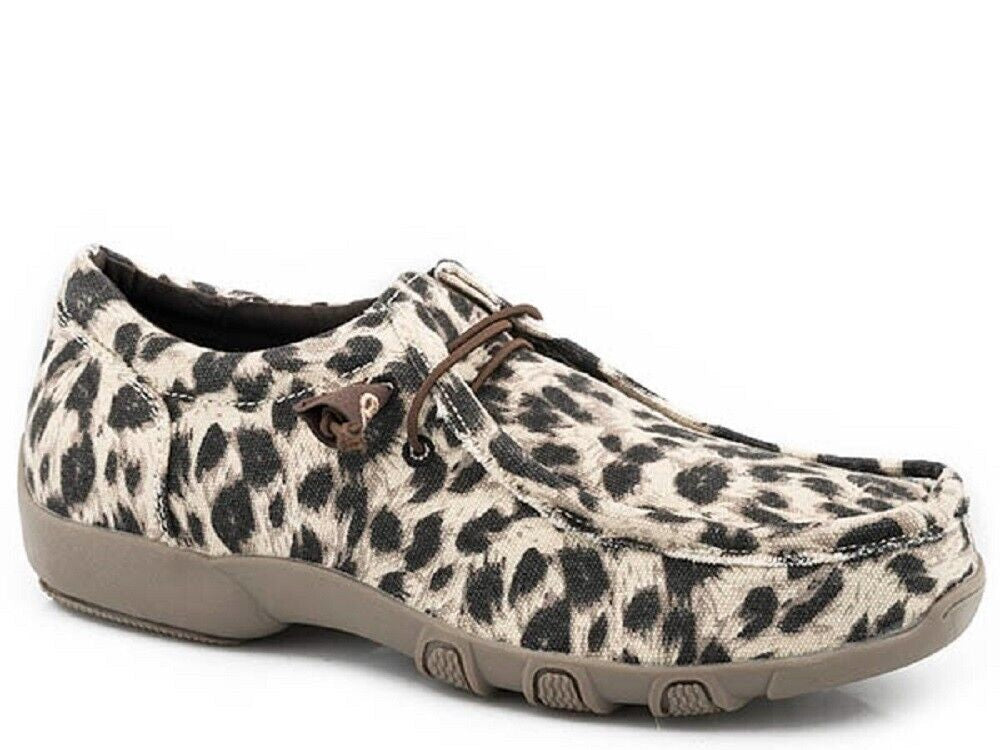 Women's Roper Tan 'Chillin' Leopard Slip-on Shoes