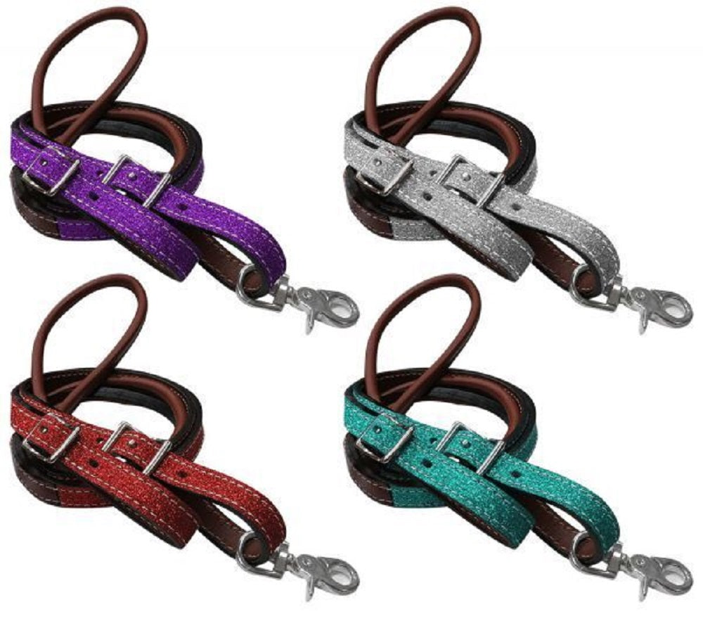 Glitter Leather Contest Reins