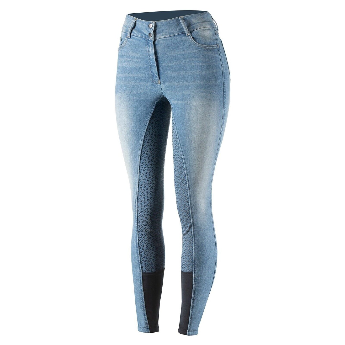 Women's Horze Light blue 'KAIA' DENIM FULL SEAT BREECHES