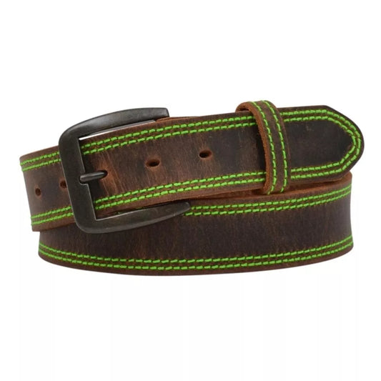 3D Belt Men's Brown Heavy Weight Full-Grain Leather Work Belt