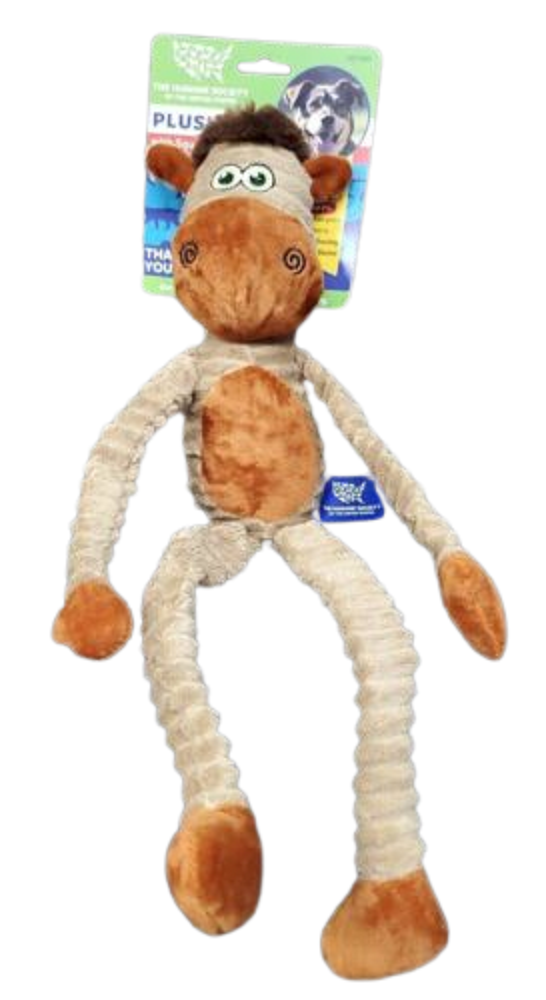 Plush Dog Toy With Squeakers And Crinkle Legs/Arms