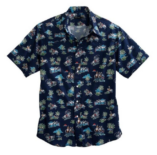 Men's Tin Haul Cowboy Tropics Hawaiian Style Shirt