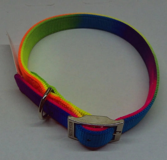 Valhoma Rainbow Nylon Dog Collar