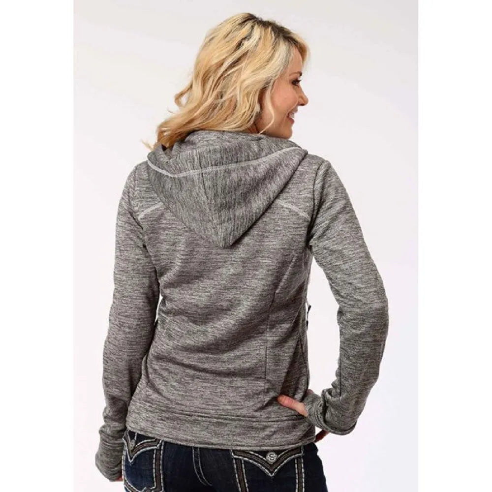 Roper Ladies Size Medium Grey Zip Up Hoodie