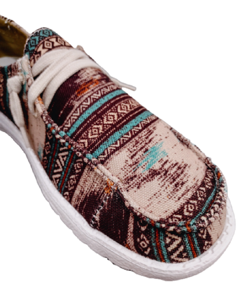 Women's Gypsy Jazz Brown & Turquoise 'HIP' Shoes
