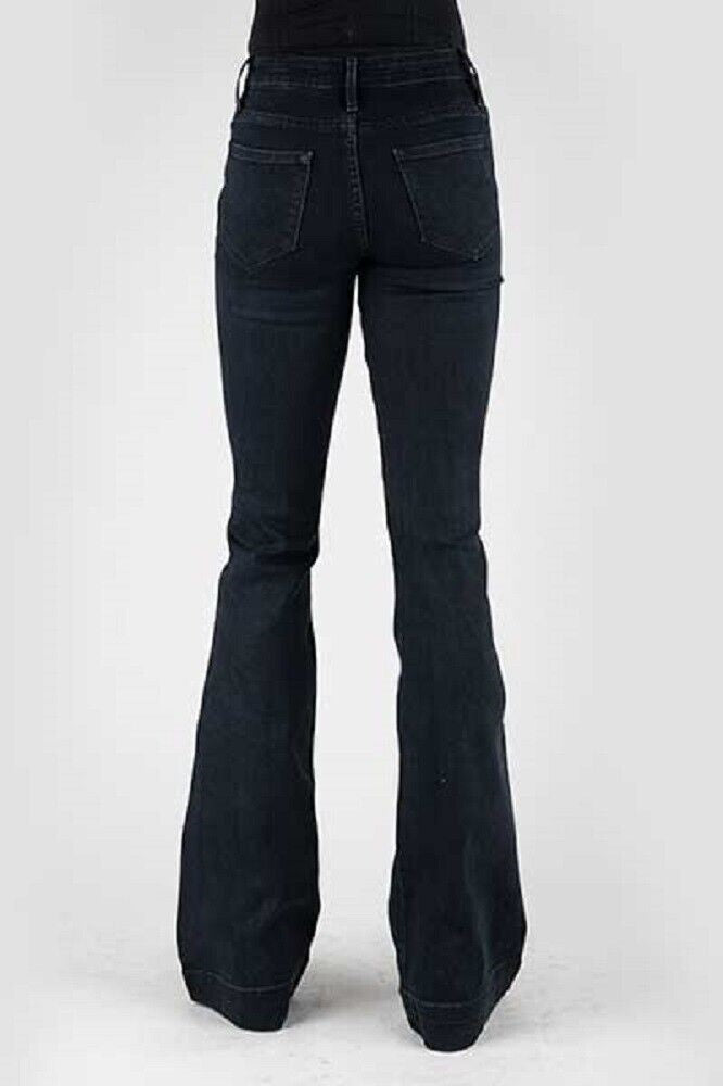 Stetson Ladies Black High Waisted Flare Jeans