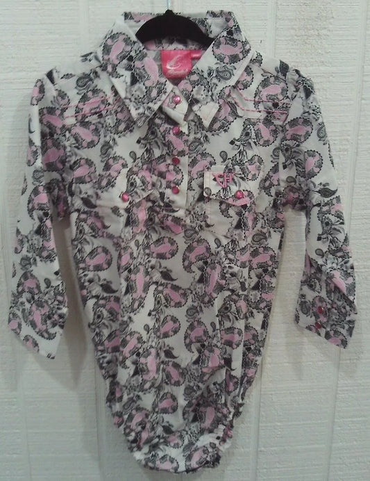 Infant Girl's Cowgirl Hardware Paisely Shirt