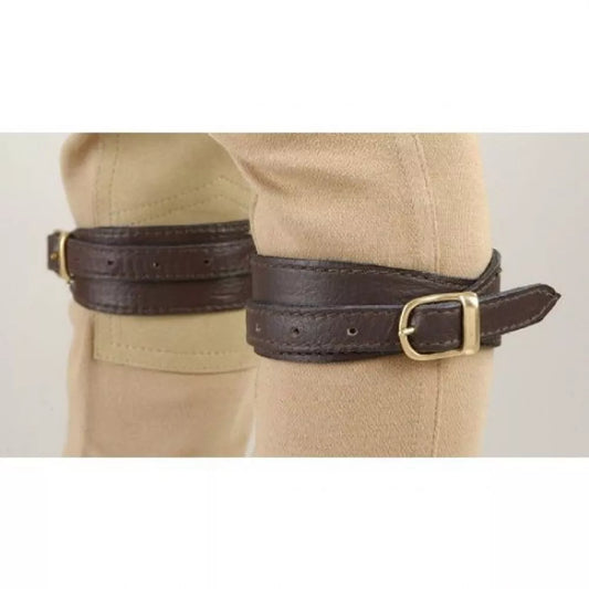 Brown Leather Jodhpur Garter Straps