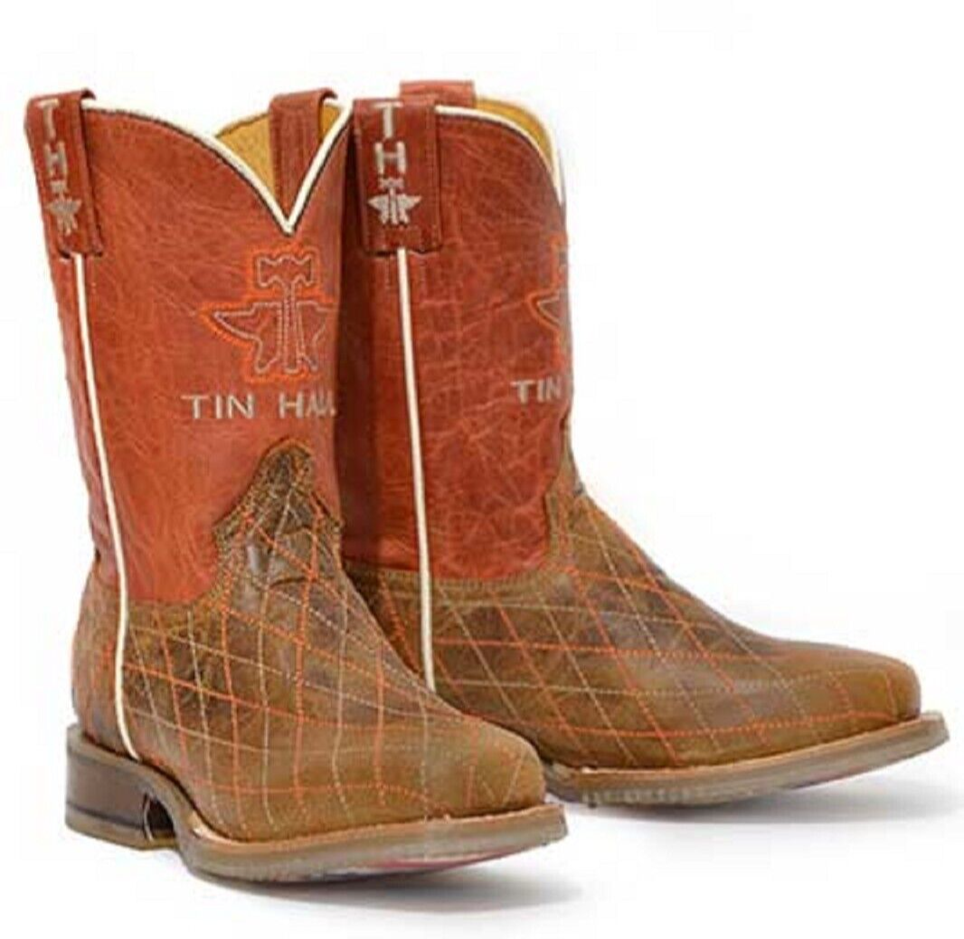Kids' Tin Haul 'Crossed' Cowboy Boots w/ Bald Eagle Sole