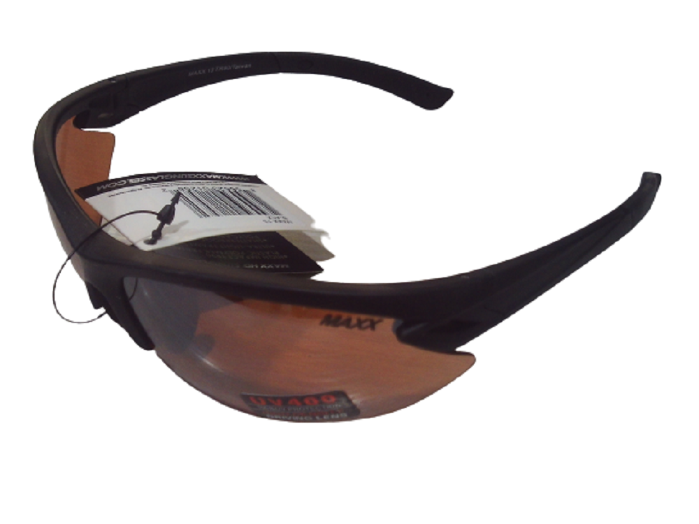 Maxx 13 Black Sunglasses w/ Amber lens