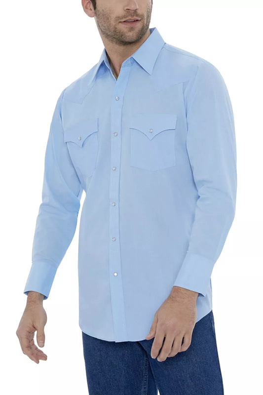 Ely Cattlemen Light Blue Western Shirt