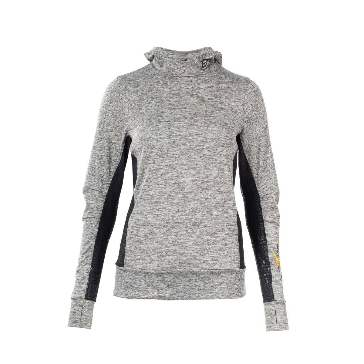 B Vertigo Women's Speckled gray NEXTINI BVX SWEATER SHIRT w/ HOOD