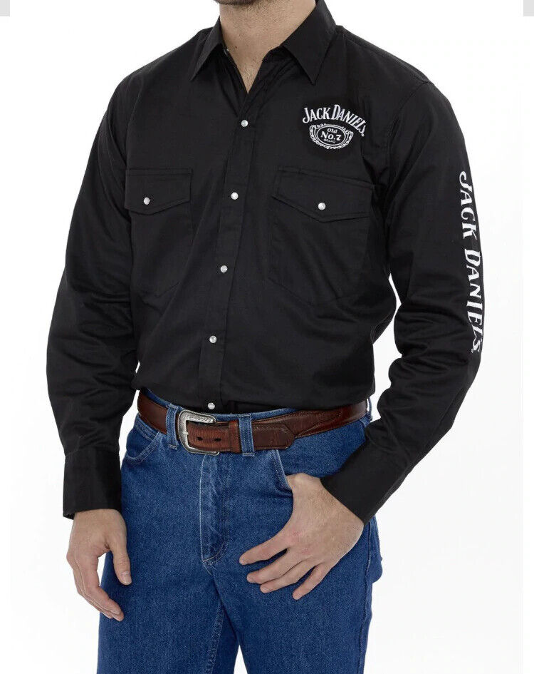 Men's Black White Jack Daniel's Shirt XL
