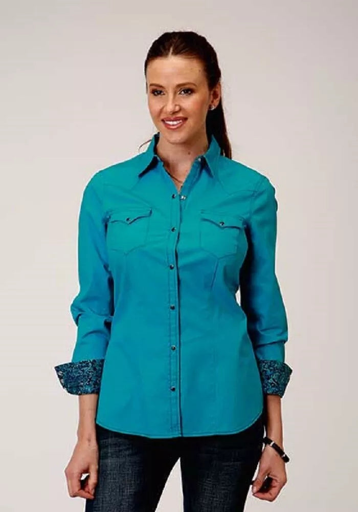 Women's Roper Deep Teal Western Shirt
