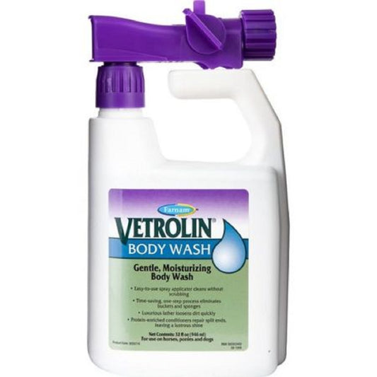 Vetrolin Body Wash for Horses and Dogs 32 oz.