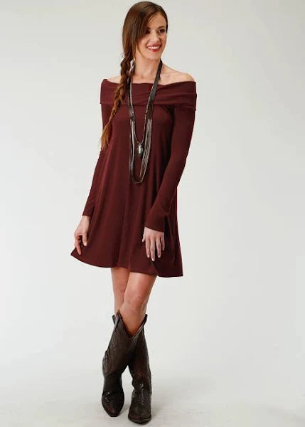 Roper Women's Off Shoulder Knit Dress