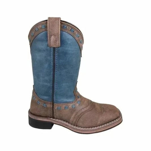 Smoky Mountain Boots Youth 'Galveston' Cowboy Boots Leather Square toe  3135