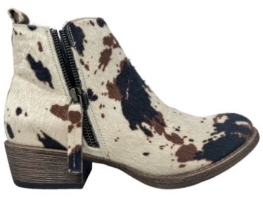 Very G Cowprint Ankle Boots Bootie