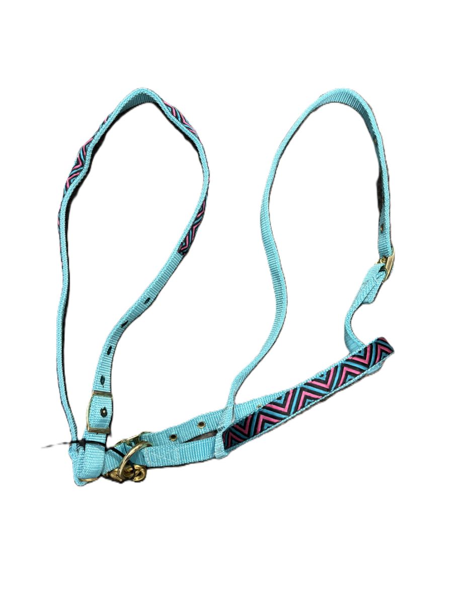 Ronmar Custom Noseband Tiedown Teal Aztec Pony