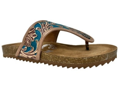 Women's Very G Turquoise & Tan 'Darla' Sandal