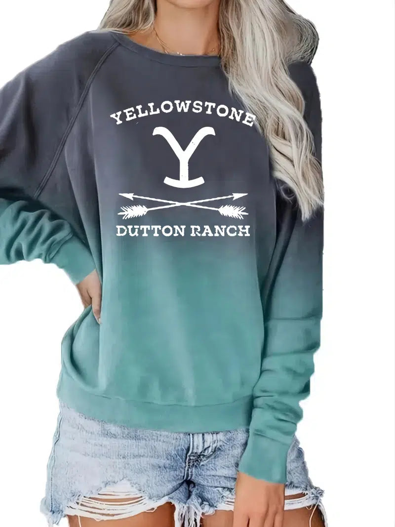 Women's 'Yellowstone Dutton Ranch' Crew Neck Sweatshirt