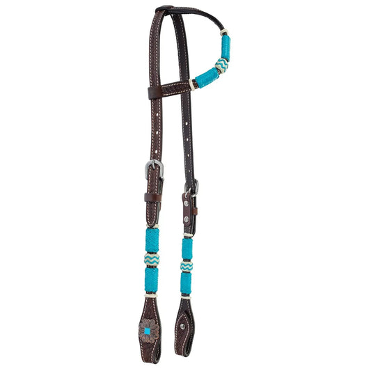 TURQUOISE ROUNDUP ONE EAR HEADSTALL