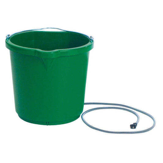 Heated 5 Gallon plus Flat Back Water Bucket