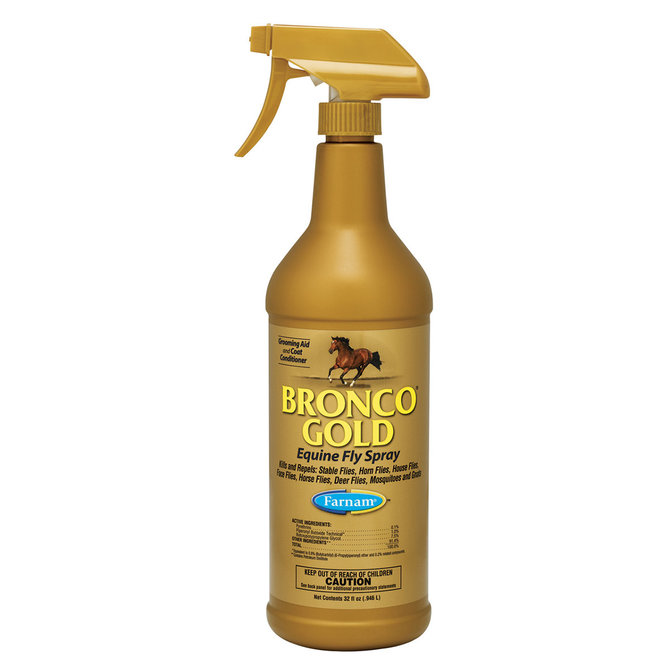 Farnam Bronco Gold Equine Fly Spray Quart 32 oz