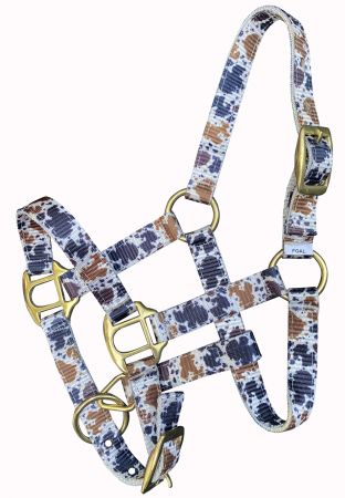 Mini Horse size Cowhide Print Halter