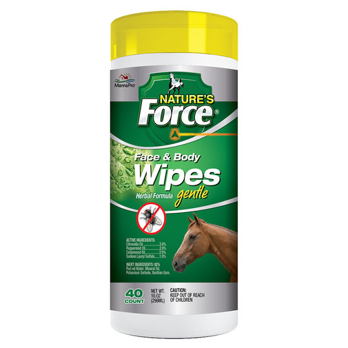 Nature's Force Face and Body Wipes for Horses 40 Count