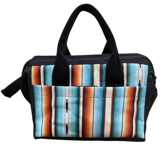 Serape Nylon Grooming Tote Bag w/ Strap