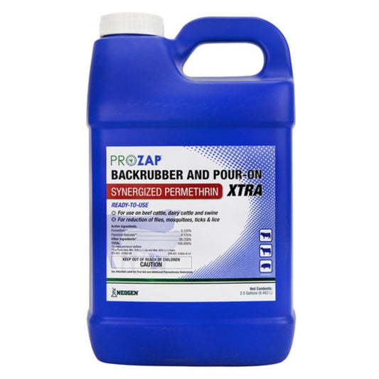 Prozap Backrubber and Pour-On Xtra 2.5 gallons