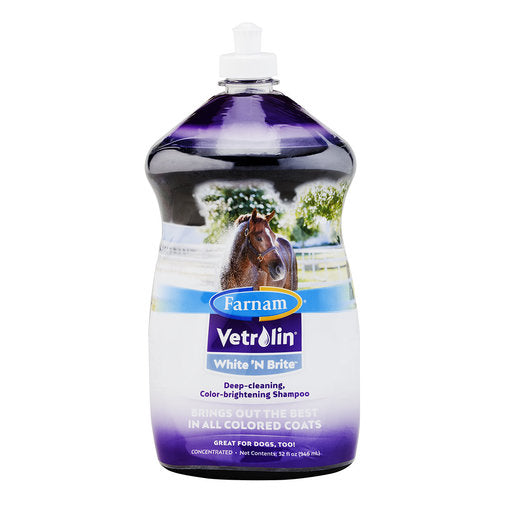 Vetrolin Color-Brightening White 'N Brite Shampoo 32 oz Farnam