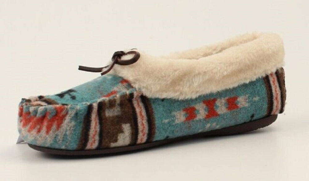 Women's Blazin Roxx Aztec design 'RUTH' MOCCASINS SLIPPERS