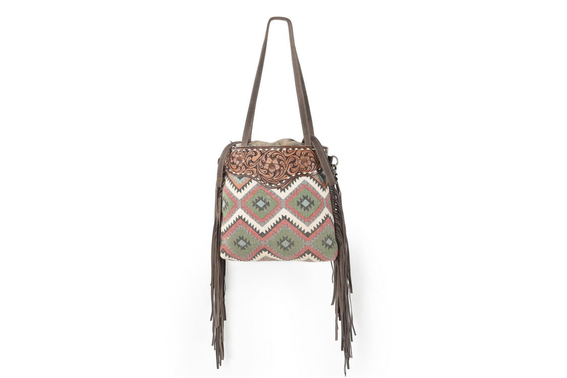 Klassy Cowgirl Tote Handbag with Leather Fringe