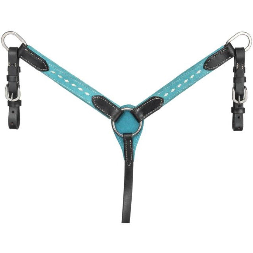 King Series Pony Suede Buckstitch Breast Collar