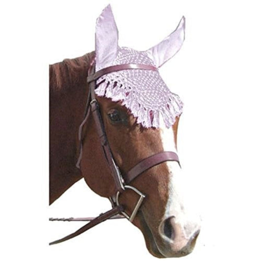 Legacy White Crochet Horse Fly Veil, 3 Sizes