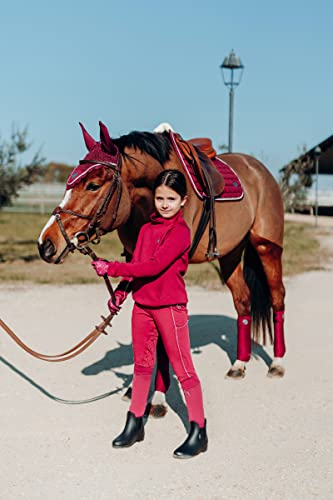 Youth girl's Horze Dark pink HORSE RIDING SOCKS w/ Logo