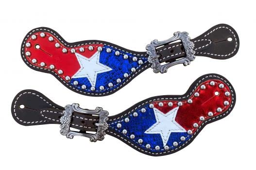 Ladies Red White And Blue Spur Straps