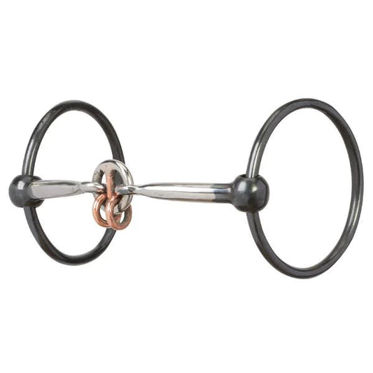 RING SNAFFLE BIT WITH 5" SWEET IRON SMOOTH LIFESAVER MOUTH