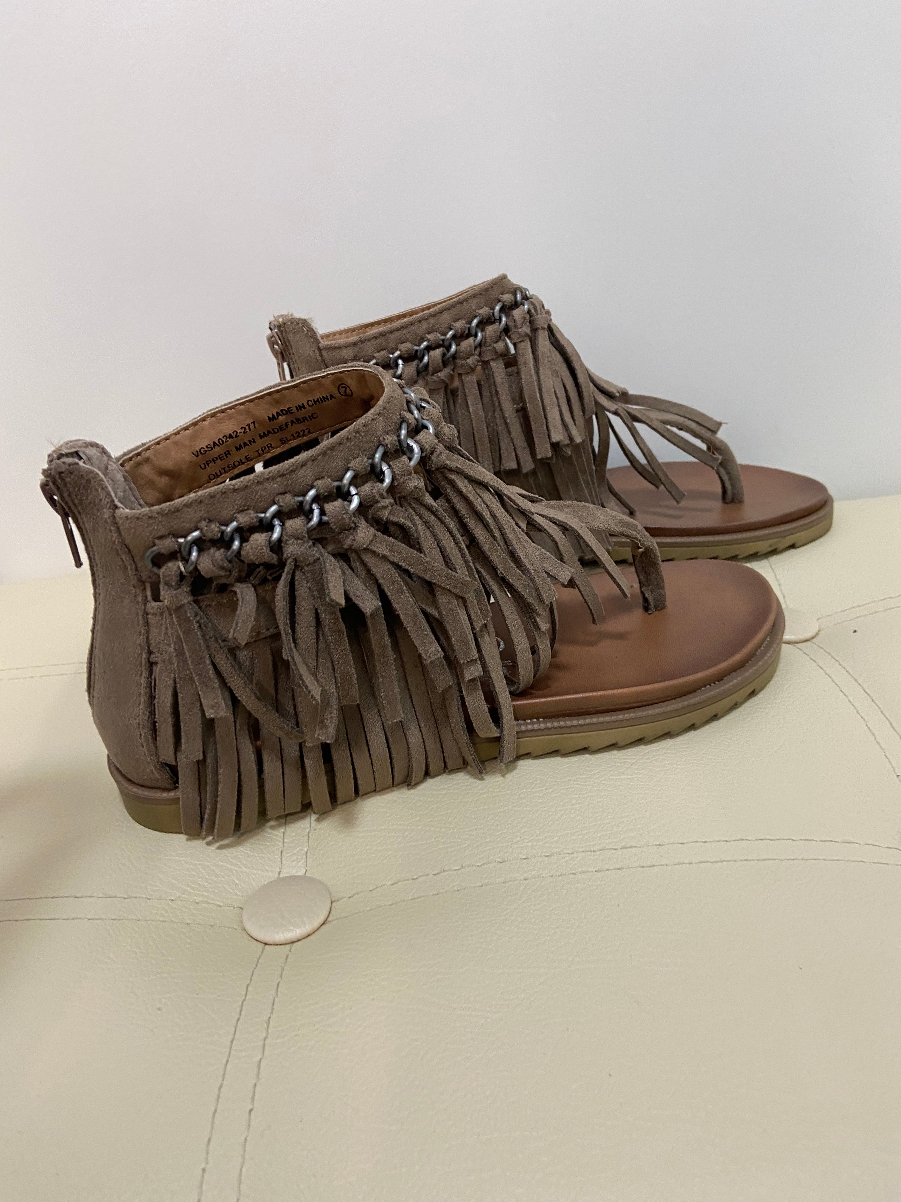 Not rated clearance fringe sandals