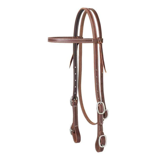 Working Tack Browband Headstall with Buckle Bit Ends