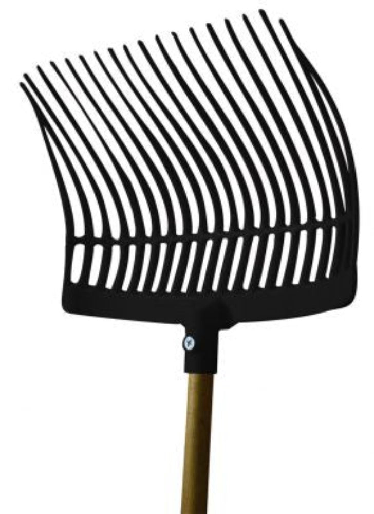 Showman 18 Tine Plastic Stall Fork w/ Rounded basket