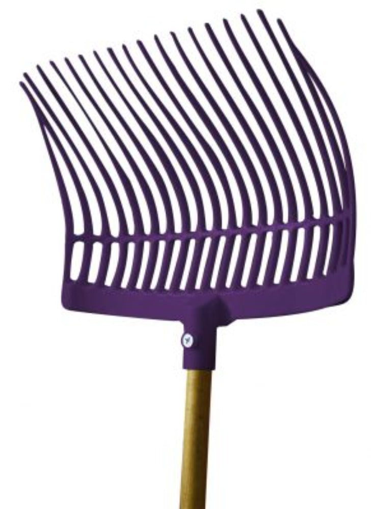 Showman 18 Tine Plastic Stall Fork w/ Rounded basket