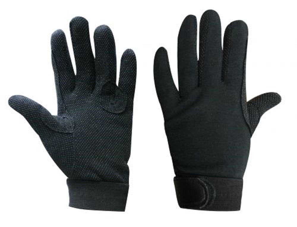 Black Grip Pimple Riding Gloves