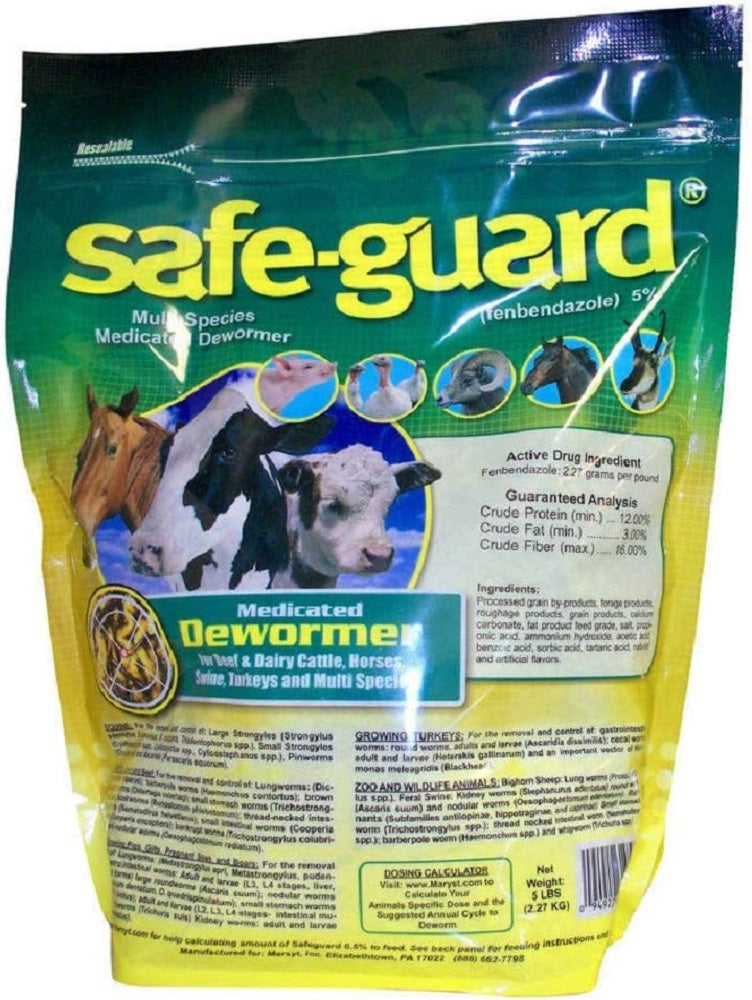 Safe-Guard 0.5% Multi-Species Dewormer Pellets 5 lbs.
