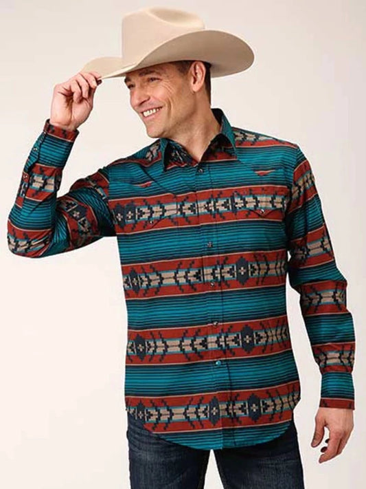 Men's Roper Horizontal Aztec Western Shirt